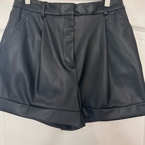 Zara faux leather shorts